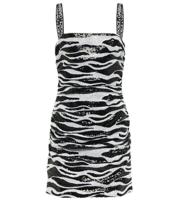 Photo: Dolce&Gabbana - Sequined zebra-print minidress