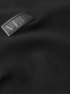 VALENTINO - Logo-Appliquéd Jersey Half-Zip Sweatshirt - Black