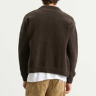 thisisneverthat Men's Argyle Zip Knit Cardigan in Brown