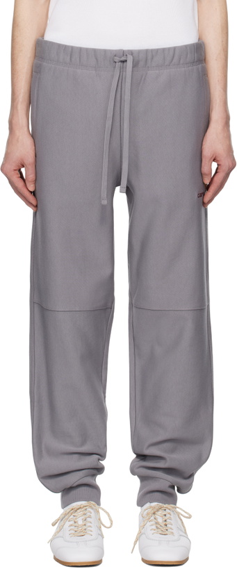 Photo: Carhartt Work In Progress Gray American Script Sweatpants