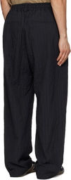 Song for the Mute Black Wide Weave Stripe Gym Track Pants