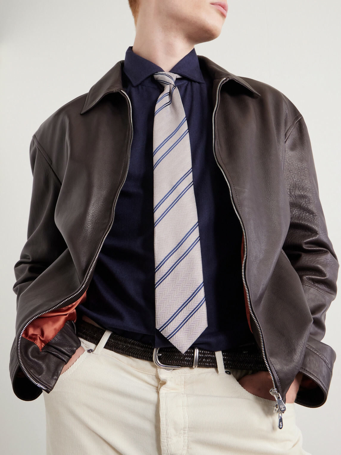 Brunello Cucinelli - Herringbone Cotton and Lyocell-Blend Shirt - Blue