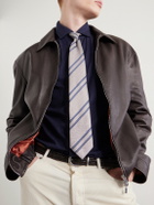 Brunello Cucinelli - Herringbone Cotton and Lyocell-Blend Shirt - Blue