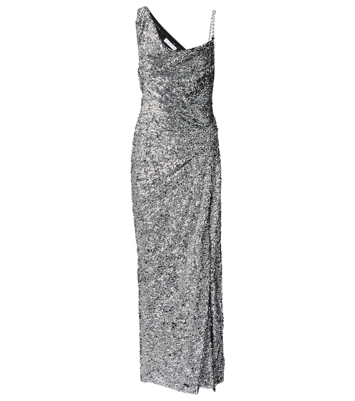 Photo: Area One-shoulder sequined gown