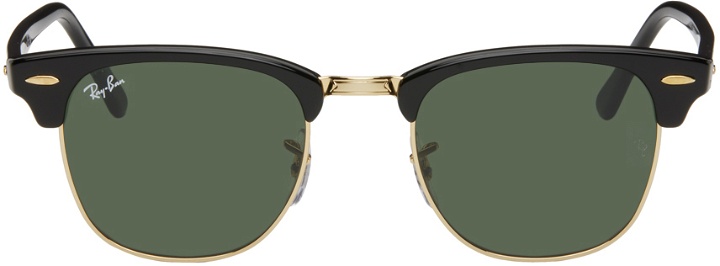 Photo: Ray-Ban Black & Gold Clubmaster Classic Sunglasses