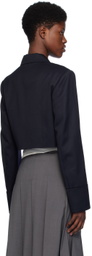 LOW CLASSIC Navy Cropped Jacket