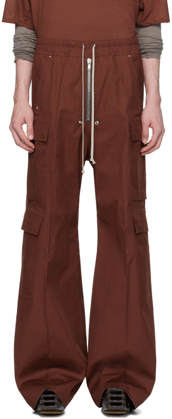 Photo: Rick Owens Burgundy Cargobelas Cargo Pants