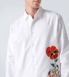 JW Anderson Embroidered cotton Oxford shirt