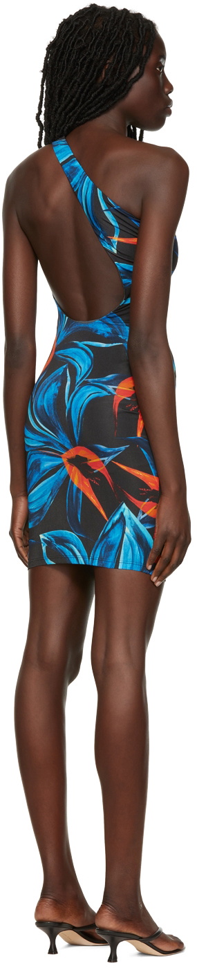 Louisa Ballou Blue Plunge Minidress