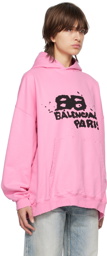 Balenciaga Pink 'Hand Drawn' BB Icon Hoodie