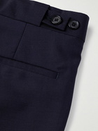 Paul Smith - Slim-Fit Satin-Trimmed Pleated Wool and Mohair-Blend Tuxedo Trousers - Black