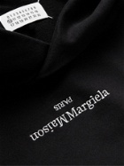 Maison Margiela - Logo-Embroidered Cotton-Jersey Hoodie - Black