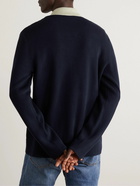 Mr P. - Milano Pinstriped Cotton Cardigan - Blue