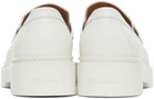 Santoni White Pamela Loafers