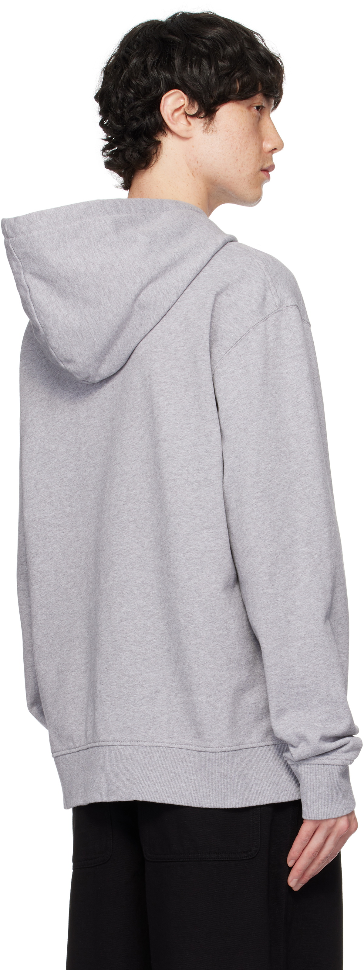 JW Anderson Gray Logo Embroidery Hoodie