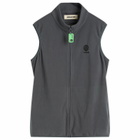 Metalwood Studio Men's Micro Fleece Vest in Steel