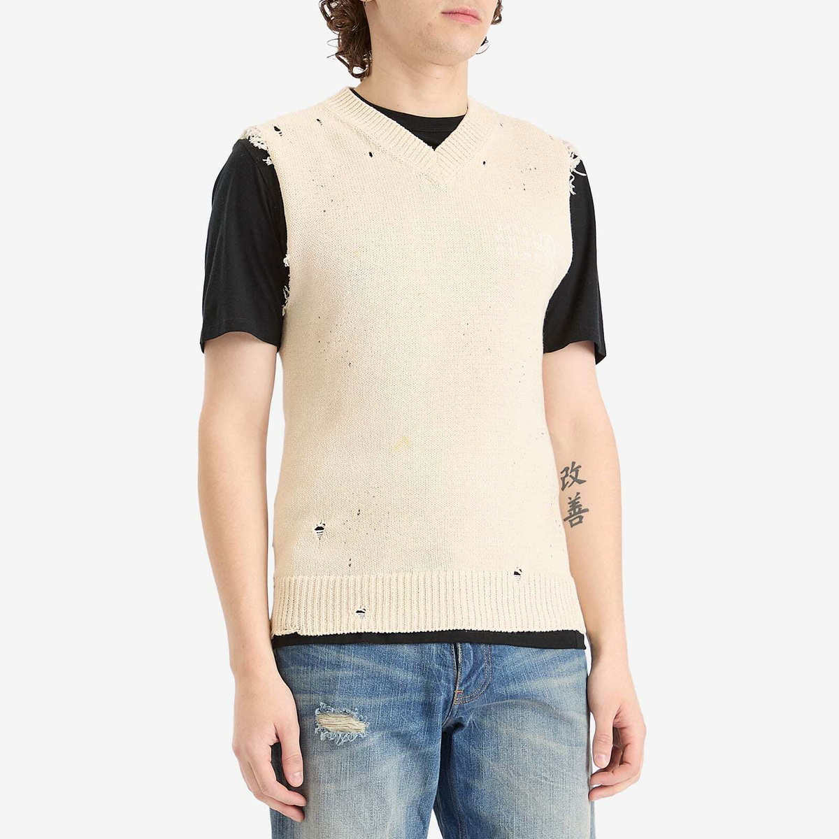 MM6 Maison Margiela Men's Gilet in Cream