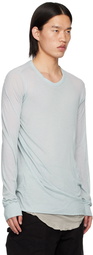 Rick Owens Blue Porterville Basic Long Sleeve T-Shirt