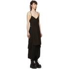 Yang Li Black Satin Long Tank Top