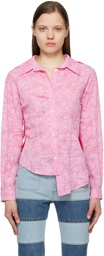 Andersson Bell Pink Moeka Combination Shirt