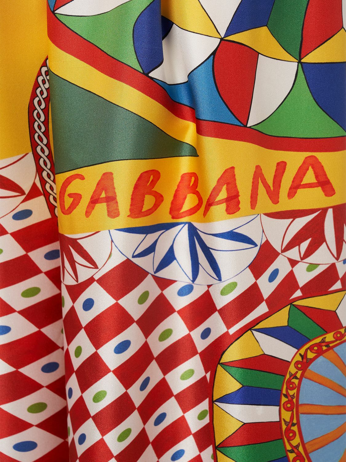 DOLCE & GABBANA - Carretto Print Silk Twill Wide Pants