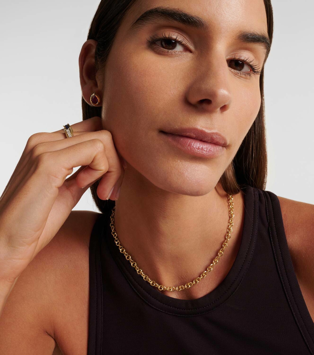 Octavia Elizabeth The Lower Coast 18kt gold chain necklace with diamonds and pearls