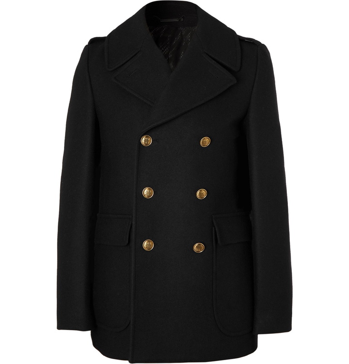 Photo: Givenchy - Virgin Wool-Felt Peacoat - Black