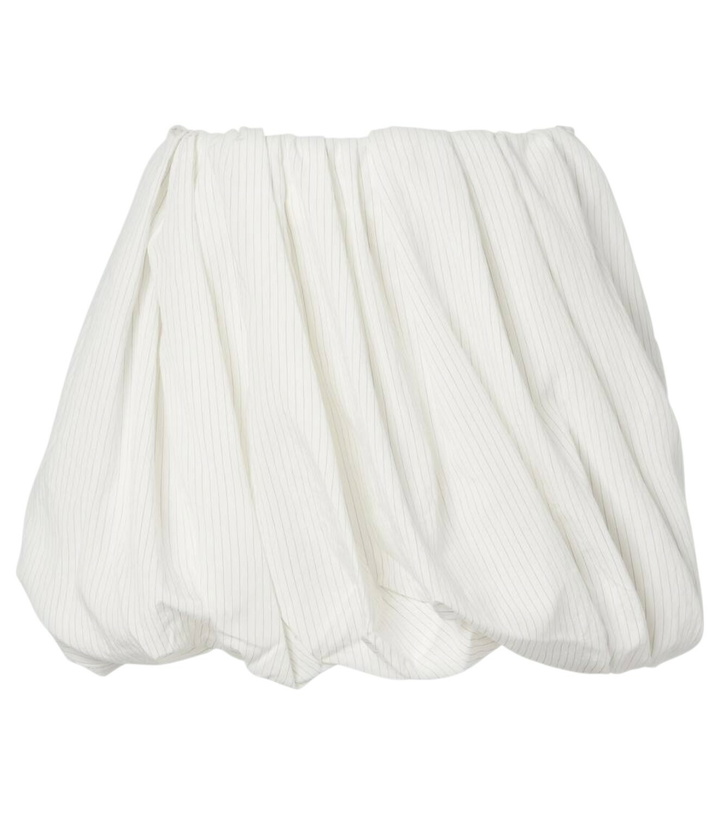Photo: JW Anderson Gathered pinstripe balloon miniskirt