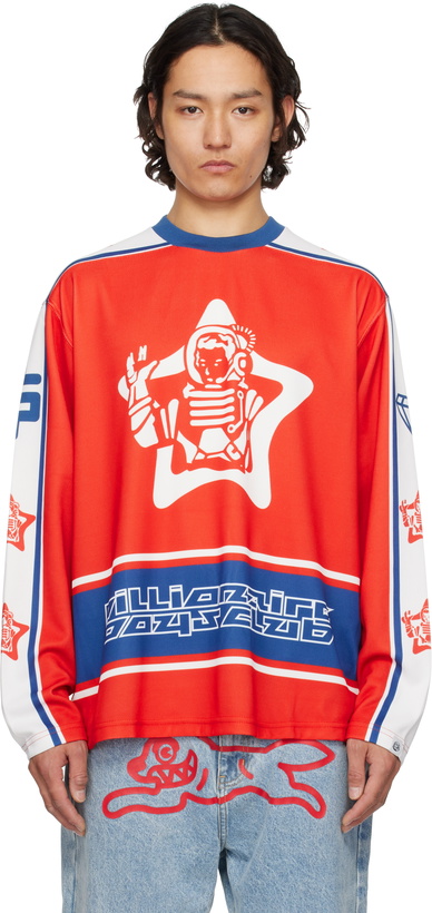 Photo: Billionaire Boys Club Red Astro Star Hockey T-shirt