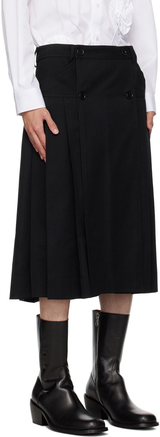 Simone Rocha Black Pleated Kilt