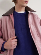A.P.C. - Logo-Intarsia Cotton Sweater - Blue