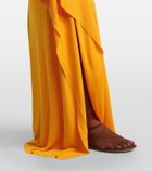 Christopher Esber Embellished gathered jersey maxi skirt