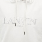 Lanvin Men's Embroidered Popover Hoodie in Mastic