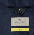 Canali - Kei Slim-Fit Unstructured Wool-Flannel Suit Jacket - Blue