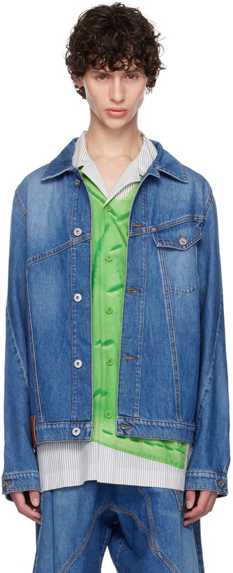 Photo: JW Anderson Blue Asymmetrical Denim Jacket