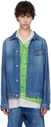 JW Anderson Blue Asymmetrical Denim Jacket