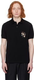 Paul Smith Black Embroidered Polo