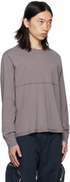 Eckhaus Latta Purple Lapped Long Sleeve T-shirt