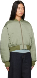 Acne Studios Green Patch Bomber Jacket