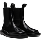 Toga Virilis Black Leather Chelsea Boots