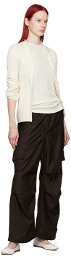 Youth Brown Wide-Leg Cargo Pants