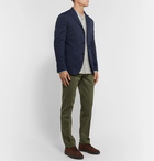 Incotex - Anthracite Slim-Fit Stretch-Cotton Twill Trousers - Green