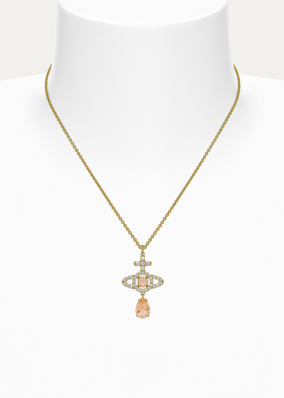 Vivienne Westwood Olympia Pavé Drop Pendant Necklace - Gold - One Size