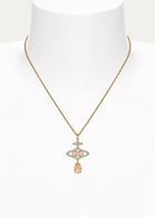 Vivienne Westwood Olympia Pavé Drop Pendant Necklace - Gold - One Size