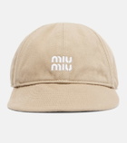 Miu Miu Logo denim baseball cap
