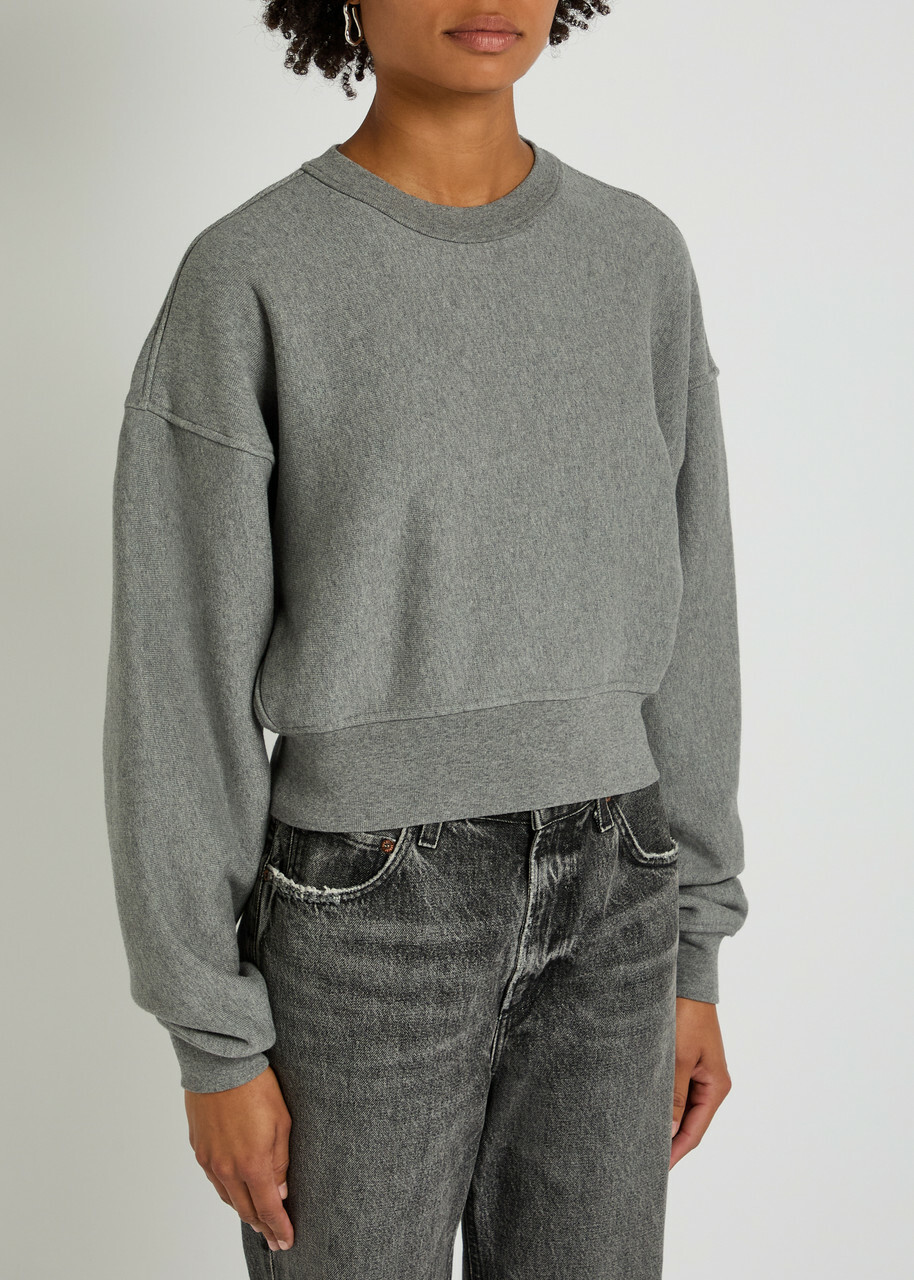 Agolde Kit Cotton Sweatshirt Grey