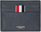 Thom Browne Navy Anchor Card Holder