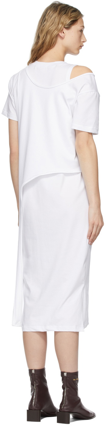 PERVERZE White Twisted T-Shirt Dress PERVERZE