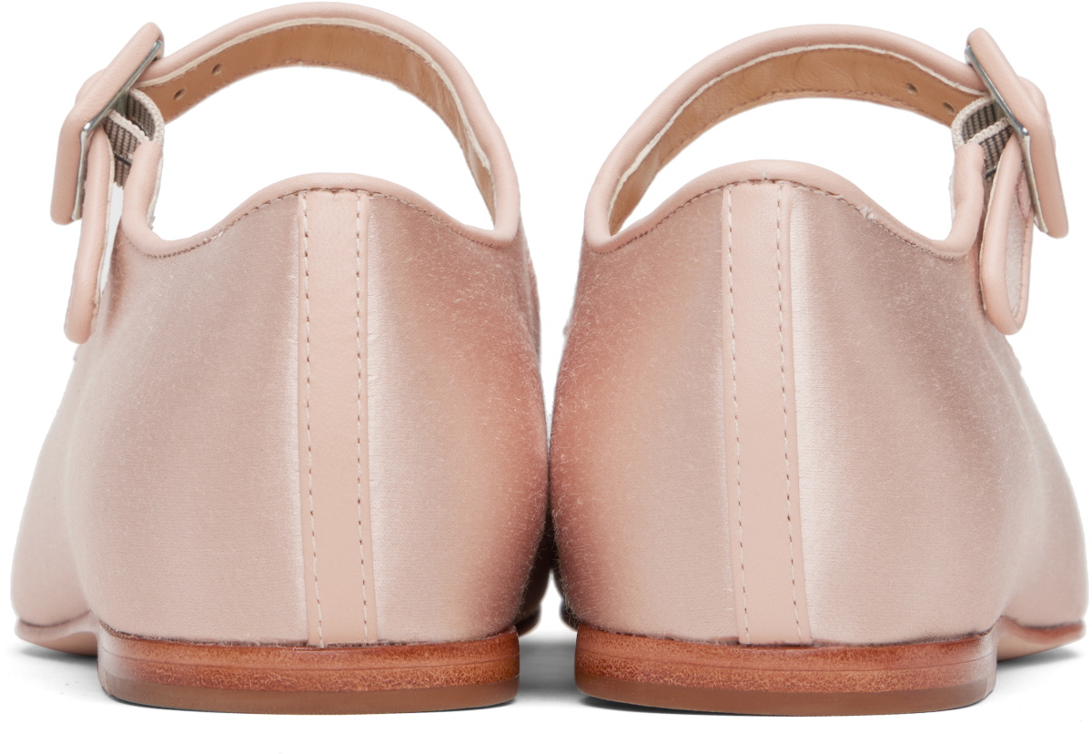 Sandy Liang Pink Mary Jane Pointe Ballerina Flats