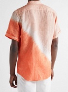 Canali - Tie-Dyed Linen Shirt - Orange
